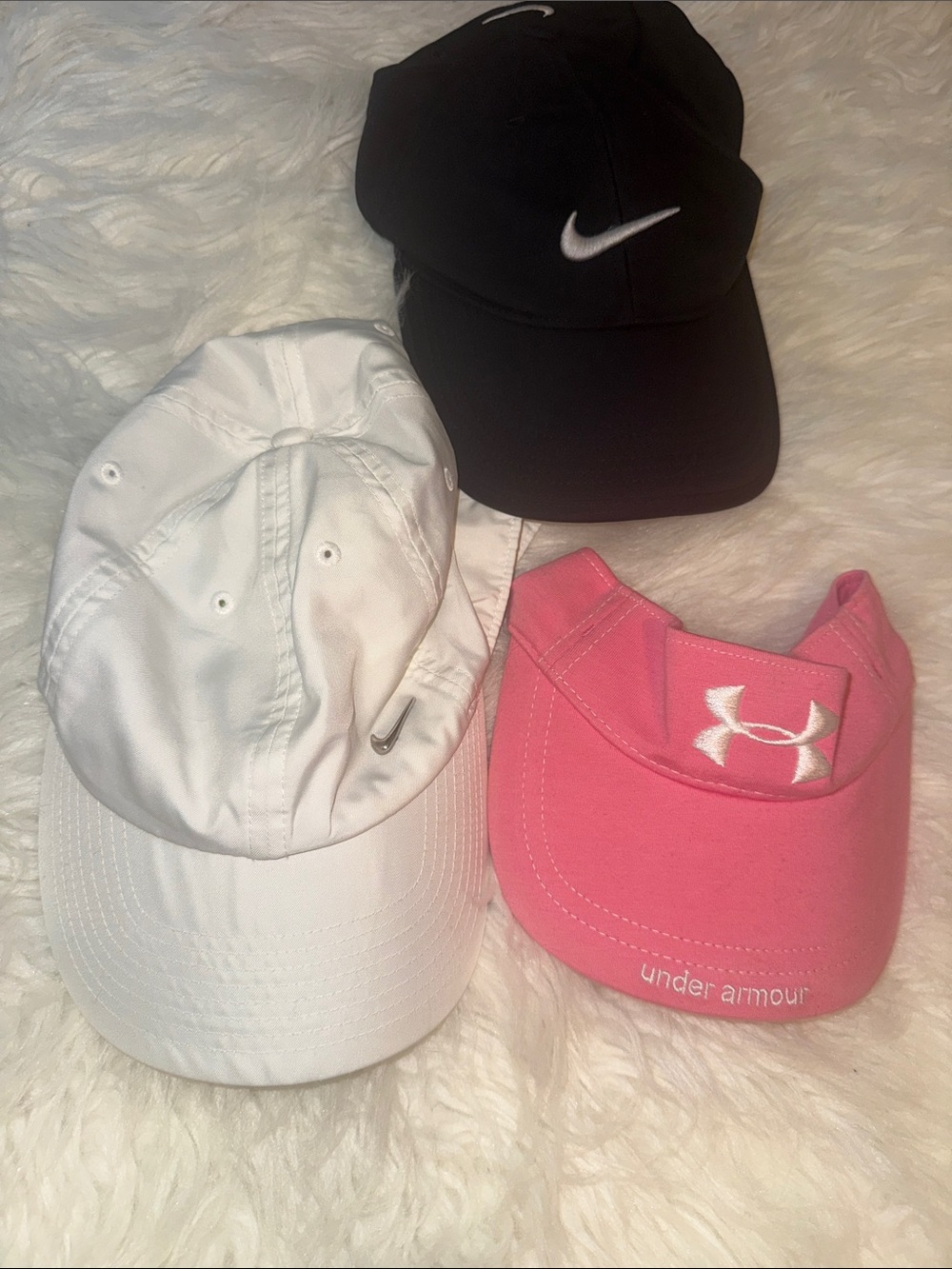 Under Armour Pink  Visor with White Logo